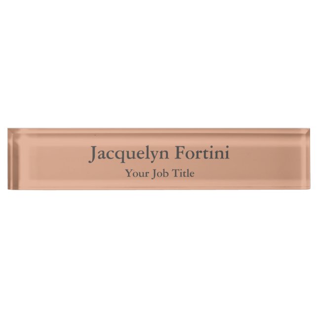 Plain Elegant Modern Minimalist Nameplate (Front)