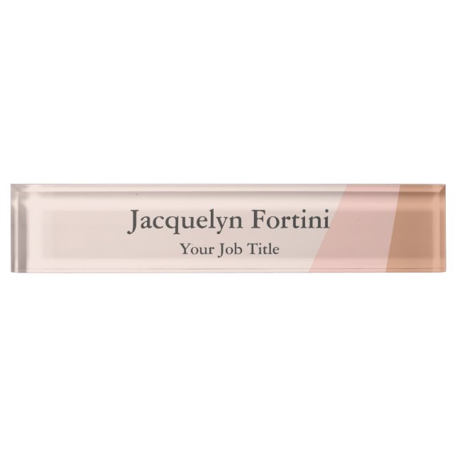 Plain Elegant Modern Minimalist Nameplate (Front)