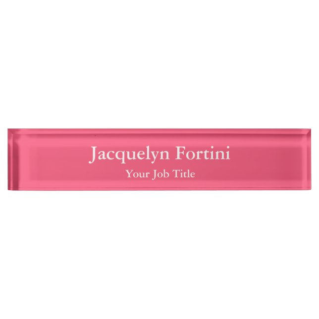 Plain Elegant Modern Minimalist Nameplate (Front)