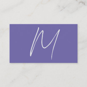 Plain Elegant Modern Own Name Monogram Enclosure Card