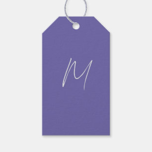 Plain Elegant Modern Own Name Monogram Gift Tags