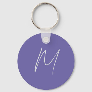 Plain Elegant Modern Own Name Monogram Key Ring