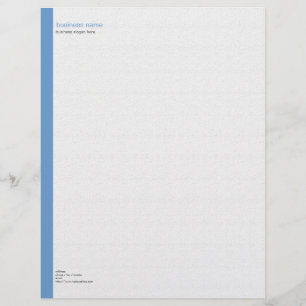 Plain Elegant Modern Simple Blue Stripe on White Customized Letterhead