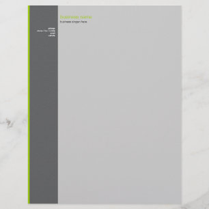 Plain Elegant Modern Simple Green Stripe Letterhead Design
