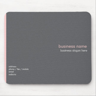Plain Elegant Modern Simple Light Pink Stripe Mouse Mat