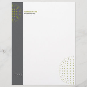 Plain Elegant Modern Simple Olive Dots Customised Letterhead