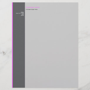 Plain Elegant Modern Simple Pink Stripe Customised Letterhead