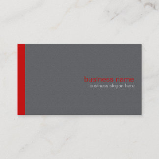 Plain Elegant Modern Simple Red Stripe Business Card