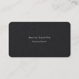 Plain Elegant Premium Black Minimalist Modern Business Card