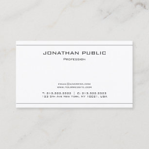 Plain Elegant Professional Clean Modern Trendy Business Card