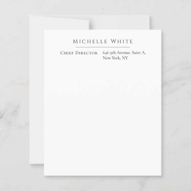  Plain Elegant Professional Modern Paper Sheet (Front)