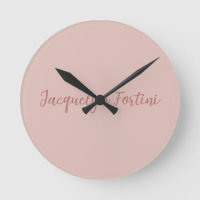 Plain Elegant Rose Gold Calligraphy Script Name