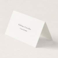 Plain Elegant Signature Cream Minimalist Modern
