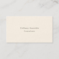 Plain Elegant Signature Cream Minimalist Modern