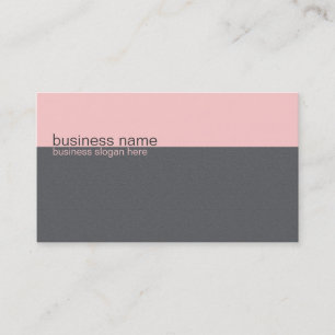 Plain Elegant Simple Light Pink / Grey Stripe Business Card