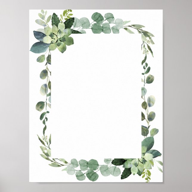 Plain Eucalyptus Green Foliage  Poster (Front)