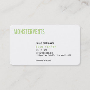 Plain Event Planer Business Card