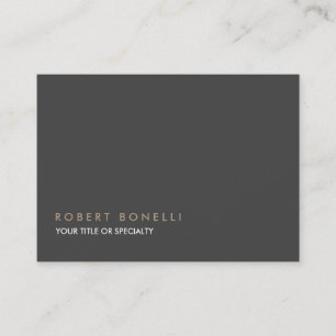 Plain Exclusive Grey Large Business Card