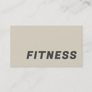 Plain Fitness Trainer Sport Modern Minimalist Business Card