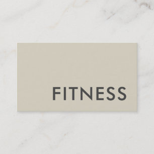 Plain Fitness Trainer Sport Modern Minimalist Business Card
