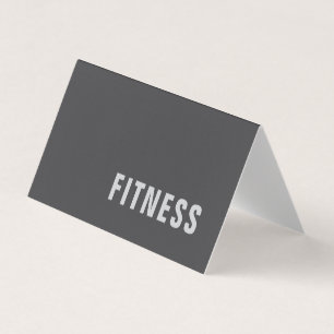Plain Fitness Trainer Sport Modern Minimalist Business Card