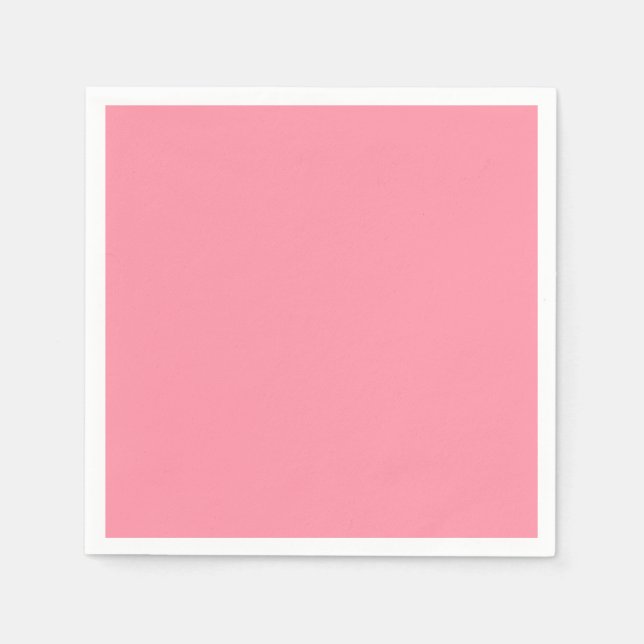 Plain Flamingo Love Pink paper napkins (Front)