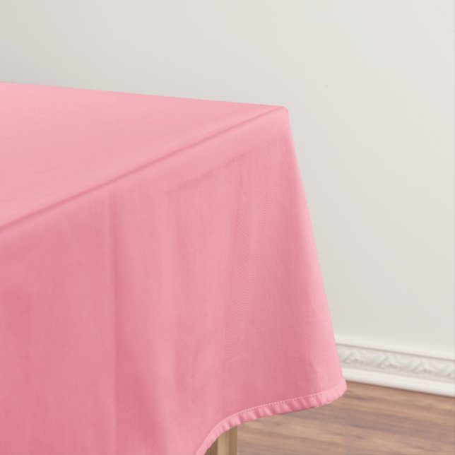 Plain Flamingo Love Pink tablecloth (In Situ)