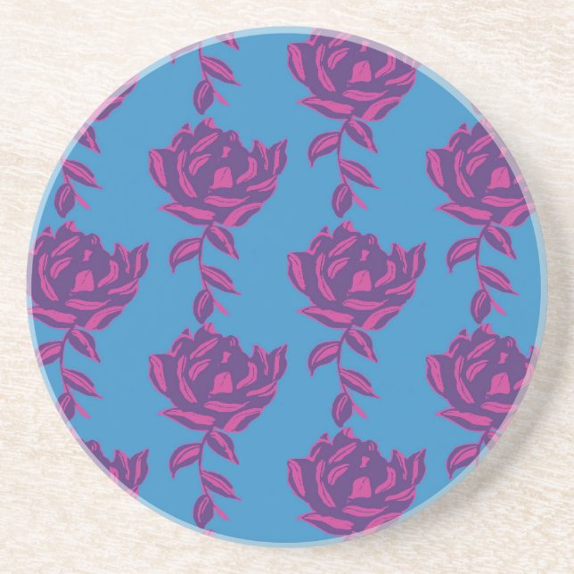 Plain Floral Coaster (Front)