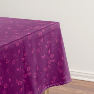 Plain floral pattern retro burgundy tablecloth