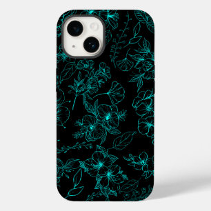 Plain flowers pattern 01.b Black BG Case-Mate iPhone 14 Case