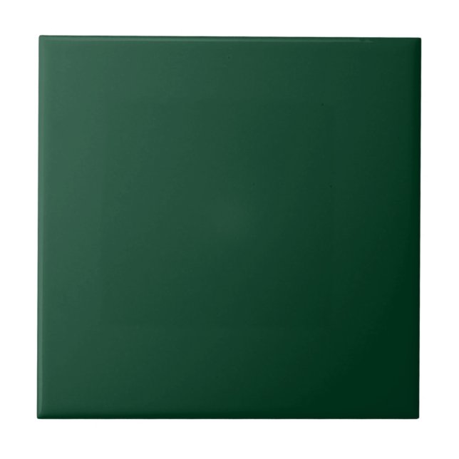 Plain Forrest Green Solid Colour Tile (Front)