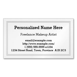 Plain Freelance Makeup Artist Magnetic Business Card