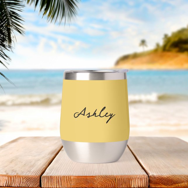 Plain gold script personalised (Beach)