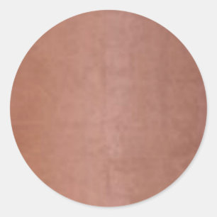 Plain Golden Copper Brown Classic Round Sticker