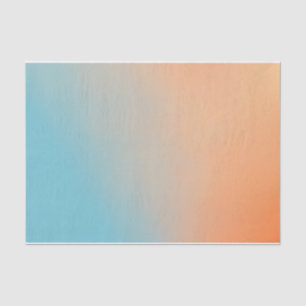 Plain Gradient Sky Blue and Orange  Tissue Paper