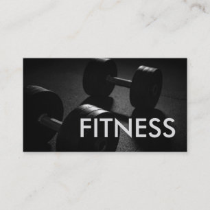 Plain Gray Fitness Modern Personal Trainer Business Card