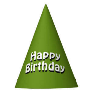 Plain Green Birthday Party Hat