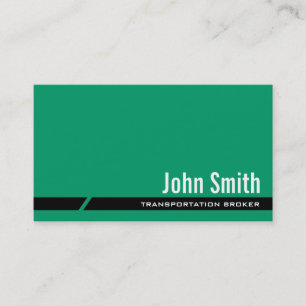 Plain Green Transportation Broker Business Card