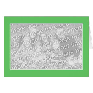 Plain Green with White Border for Photo Card