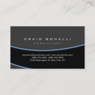 Plain Grey Black Blue Spiral Pattern Business Card