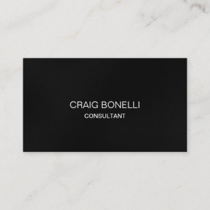 Plain Grey Black Professional Business Card