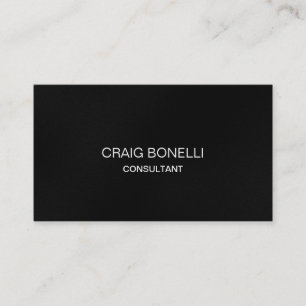 Plain Grey Black Professional Business Card