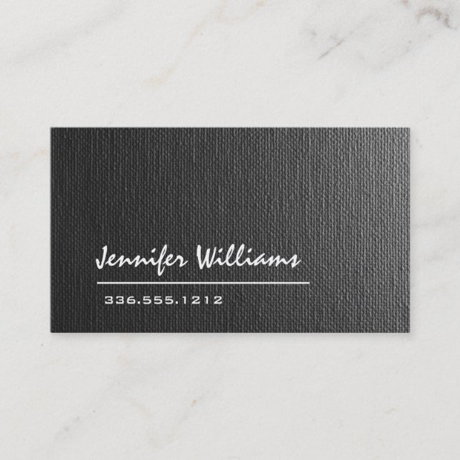Plain Grey Canvas Professional Business Card (Front)