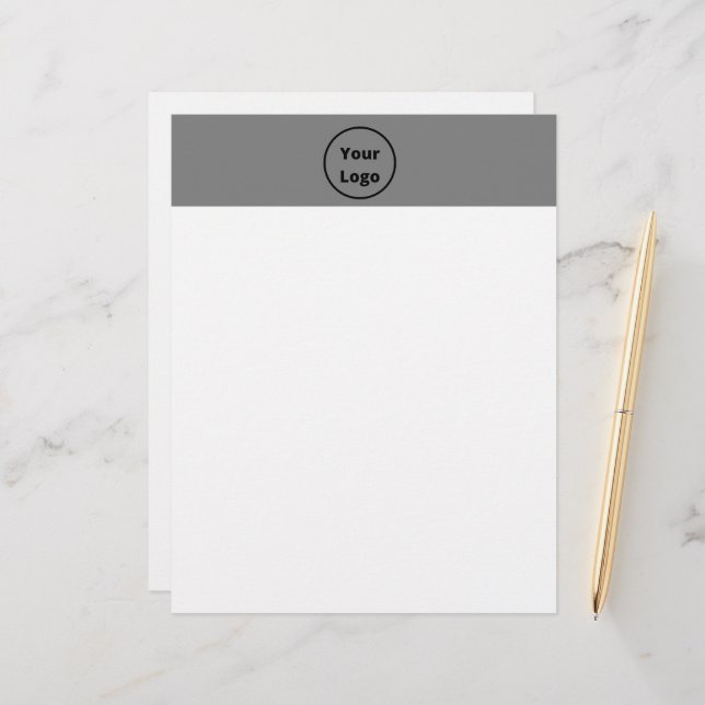 Plain grey custom letterhead (Front/Back In Situ)