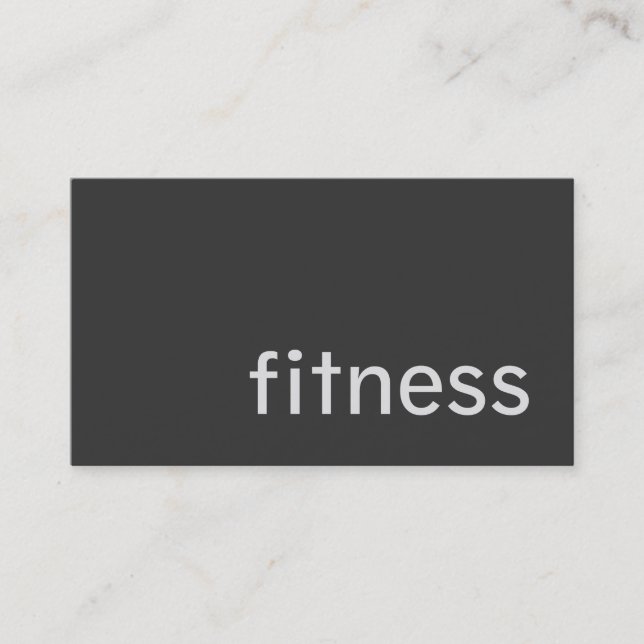 Plain Grey Fitness Personal Trainer Business Card (Front)