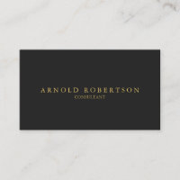 Plain Grey Gold Professional Business Card