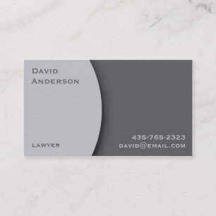 Plain Grey Professional Business Card