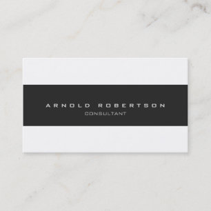 Plain Grey White Professional Business Card