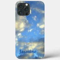 Plain Handwritten Own Name Blue Sky Clouds