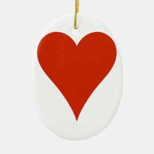 Plain Heart Ceramic Tree Decoration